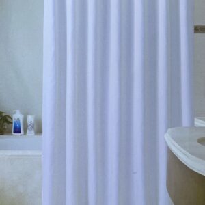 Frans Interior Design Κουρτίνα Μπάνιου Υφασμάτινη Λευκή 1.80x2.00m