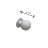 Exalor Πόμολο Λευκό Στρογγυλό (2.7cm Διάμετρος) (1Τμχ)