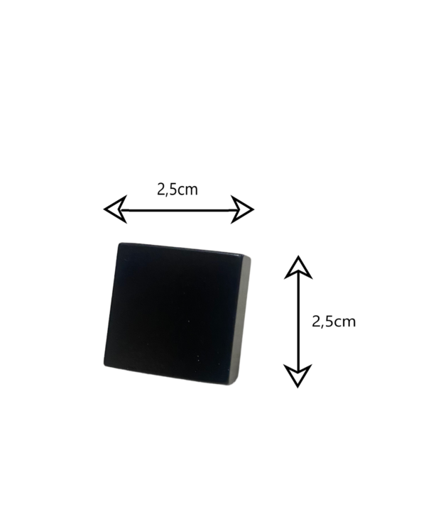Exalor Πόμολο Μαύρο Ματ Τετράγωνο (2.5cm Πλευρά) (1Τμχ)