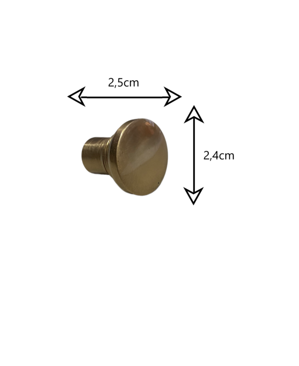 Exalor Πόμολο Χρυσό - Όρο Στρογγυλό (2.4cm Διάμετρος) (1Τμχ)