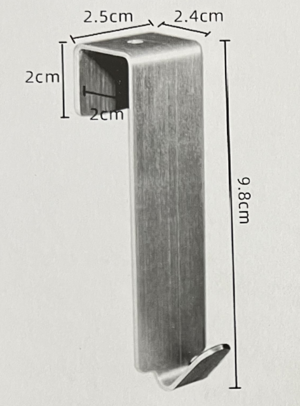 Frans Interior Design Κρεμάστρες Πόρτας Inox (2Τμχ)